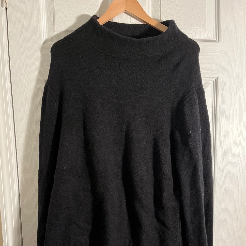 J.Crew Mockneck sweater in supersoft yarn 2X black